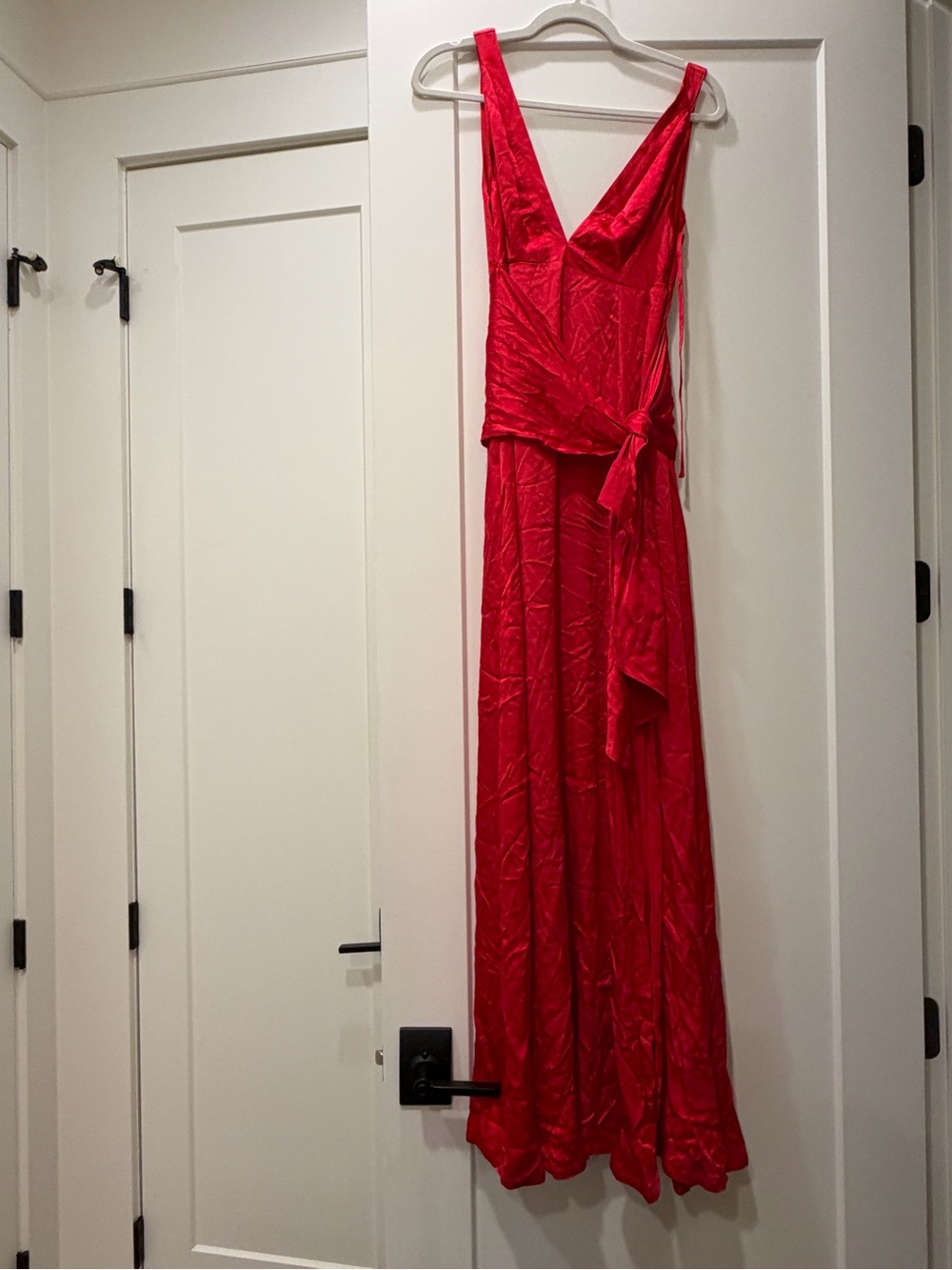 Free People Crimson V-Neck Wrap Maxi Dress
